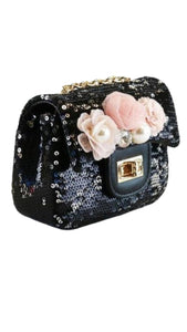 Sequin Black Purse