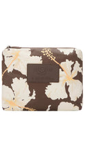 Load image into Gallery viewer, Floral-patterned pouch with 'Aloha' branding on a white background
