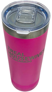 Pink Real Housewives Skinny Tumbler