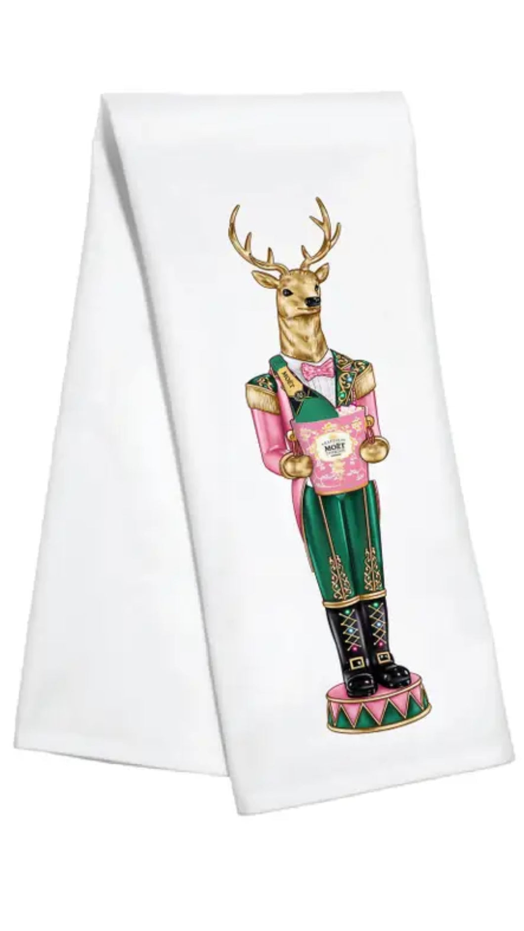 Holiday Reindeer Tea Towel