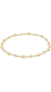 CL Gld Sinc 4MM PRL Bracelet