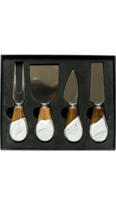 Gold Quartz Cheese Knife Set