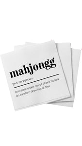 Mahjong Defintion Cocktail Napkin