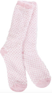 Candy Pink Check Sock