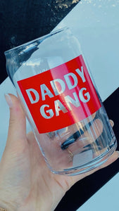 Red Daddy Gang Can Glass