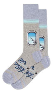 Bon Voyage Printed Crew Socks
