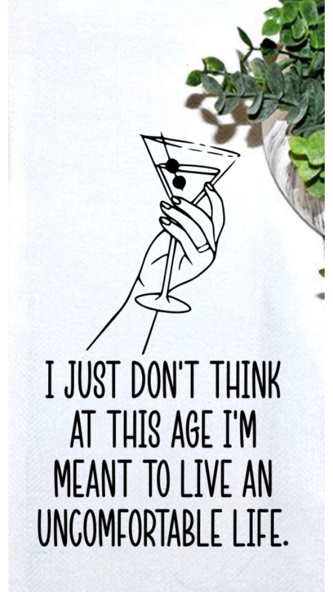 White Lotus Tea Towel