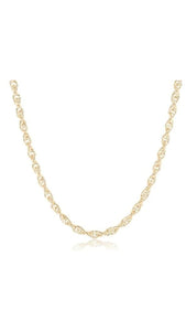 17" Choker Rope Chain Gold Necklace