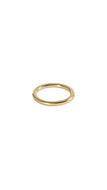 A simple gold band ring with a smooth finish.