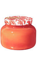 Load image into Gallery viewer, Red jar with a patterned lid on a white background
