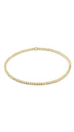 Gold bracelet on a white background