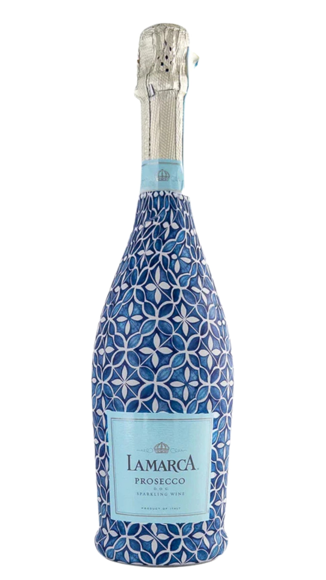 Blue/Wht Tile Bottle Wrap