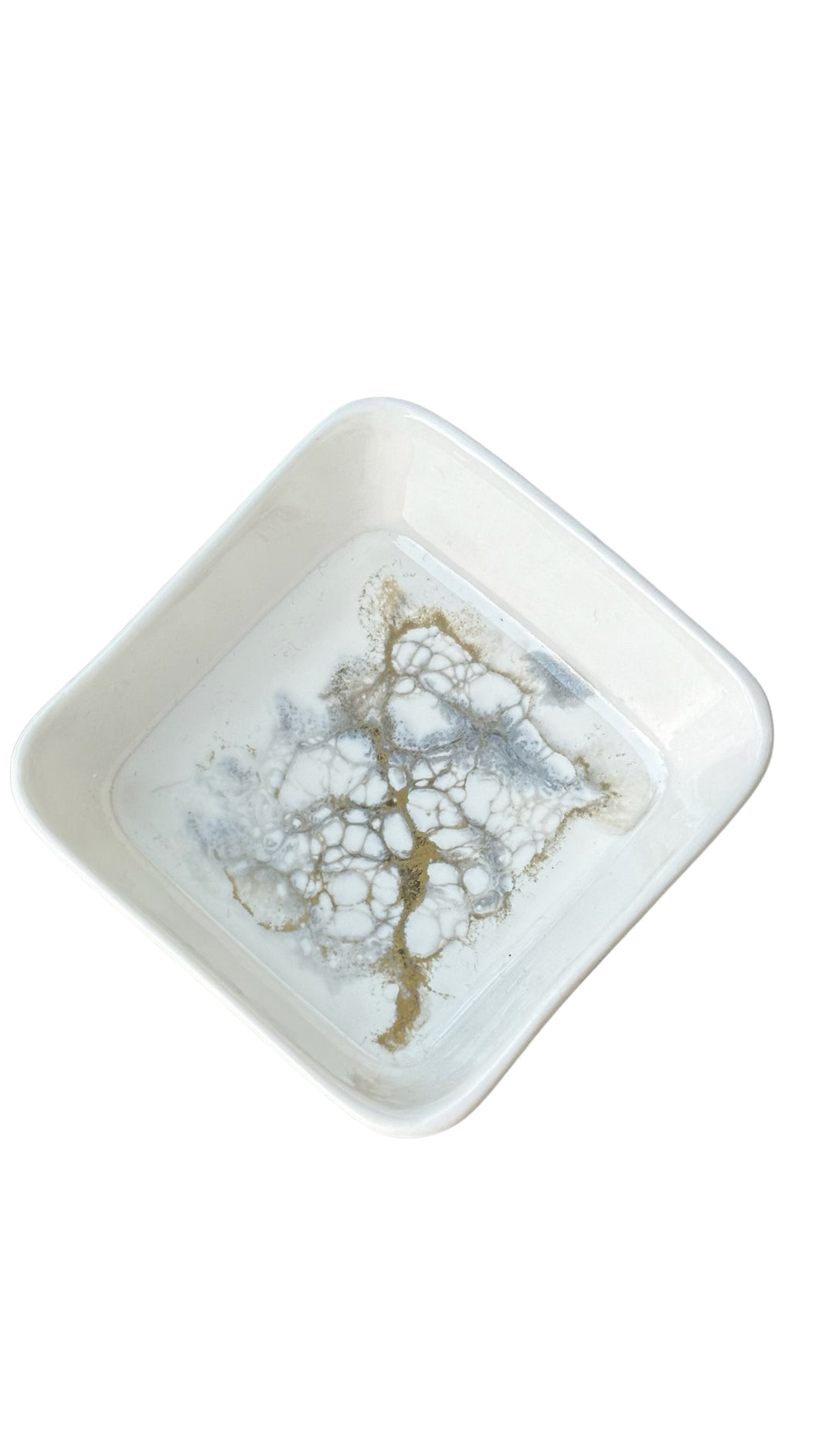 Gold Quartz Ceramic Dipping Bowl