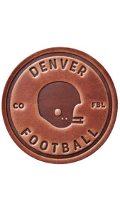 Denver Football Leather Coaster
