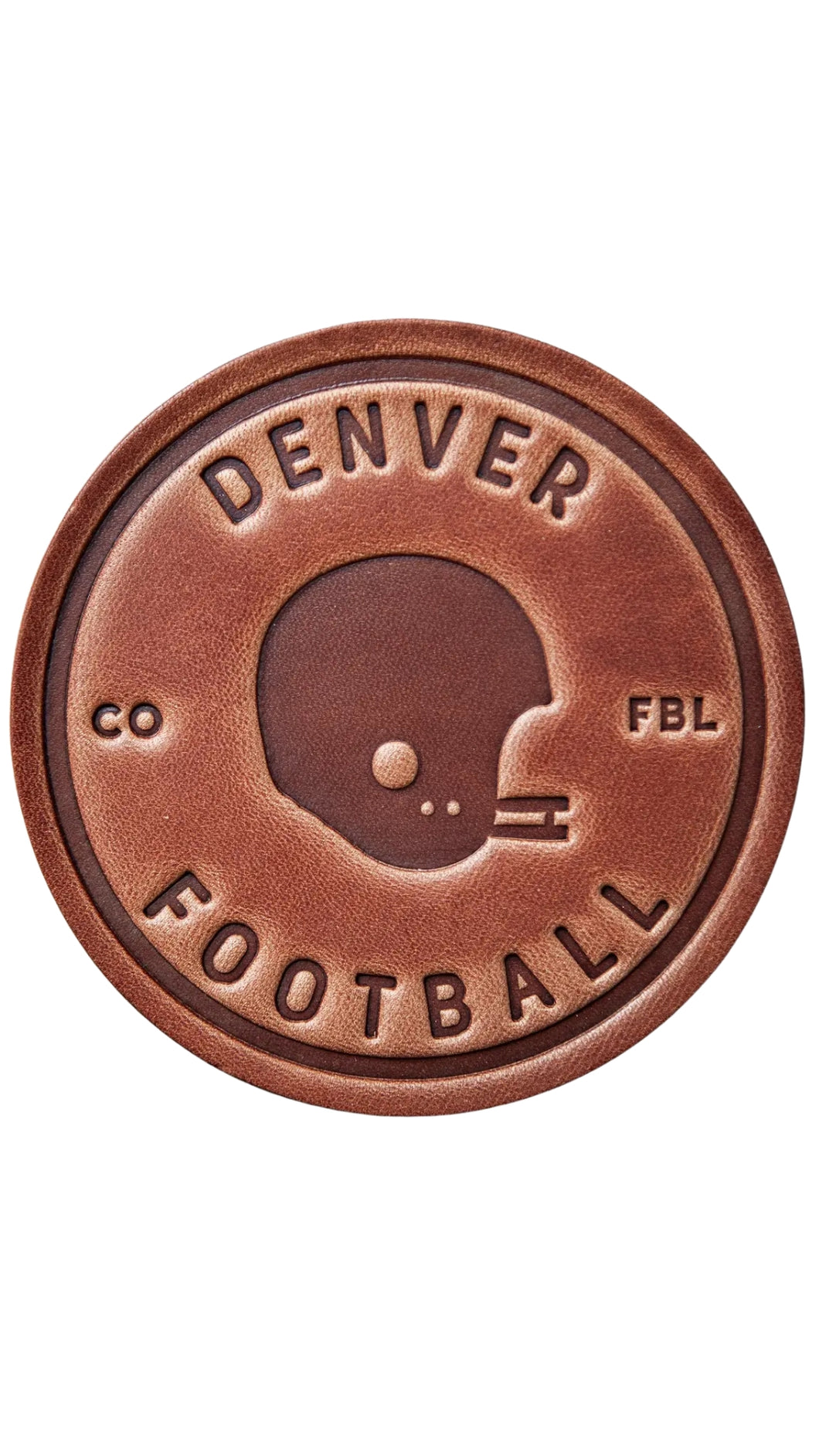 Denver Football Leather Coaster