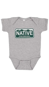 Native License Plate Onesie