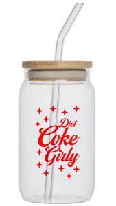 Diet Coke Girly Can Glass