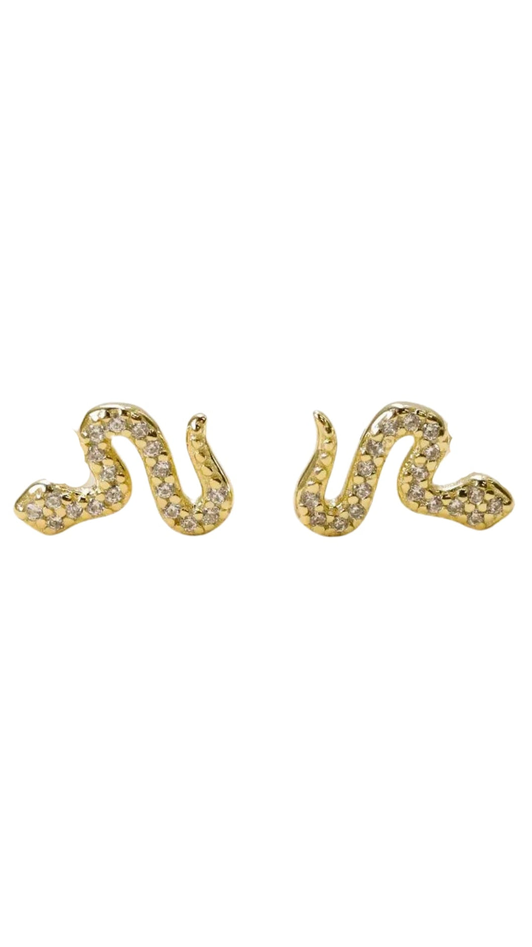 Pave Snake Stud Earrings