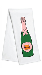 Champagne Bottle Tea Towel
