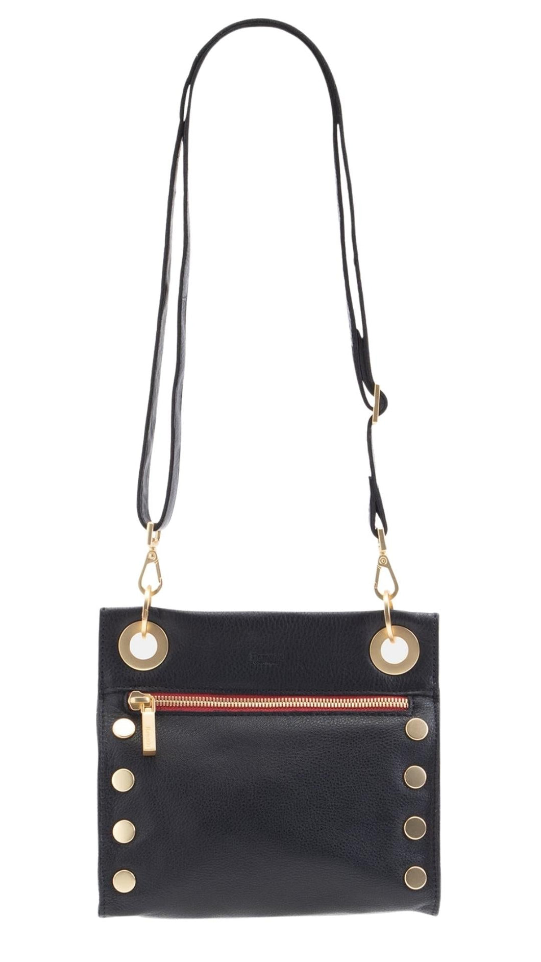 Small Tony - Black with Red Zipper & Gold Hardware
