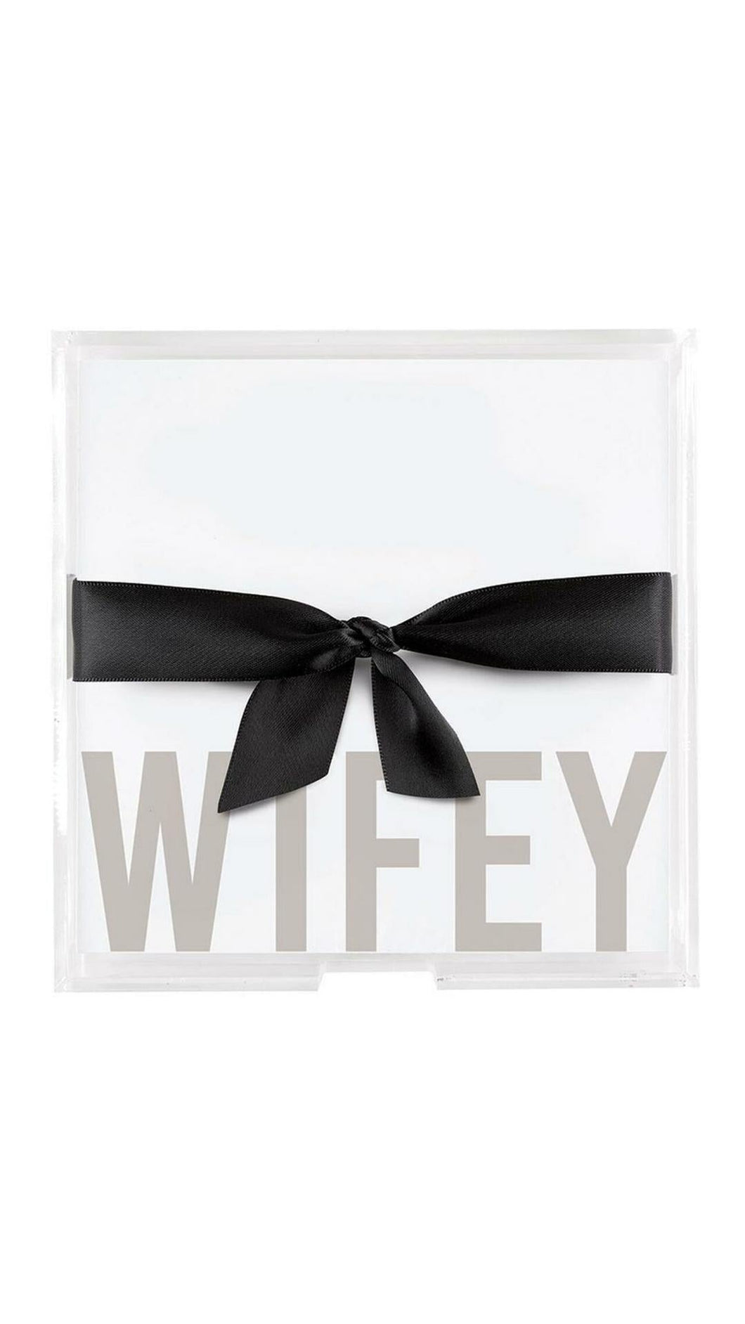 Wifey Square Notepaper in Acrylic Tray