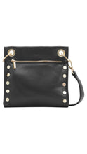 Load image into Gallery viewer, Tony Medium Black Brushed Gold Leather Crossbody Bag
