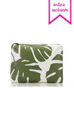 Mid Green Leaf Splash Proof Pouch
