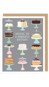 Wishing You a Wonderful Birthday! Bakery Cakes Card