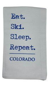 Eat.Ski.Sleep.Repeat. Towel