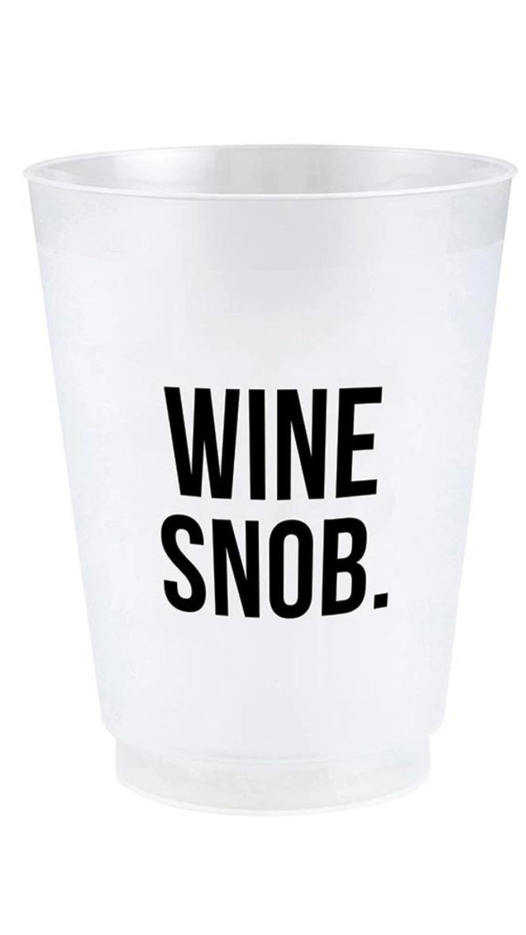 Wine Snob Frosted Cups