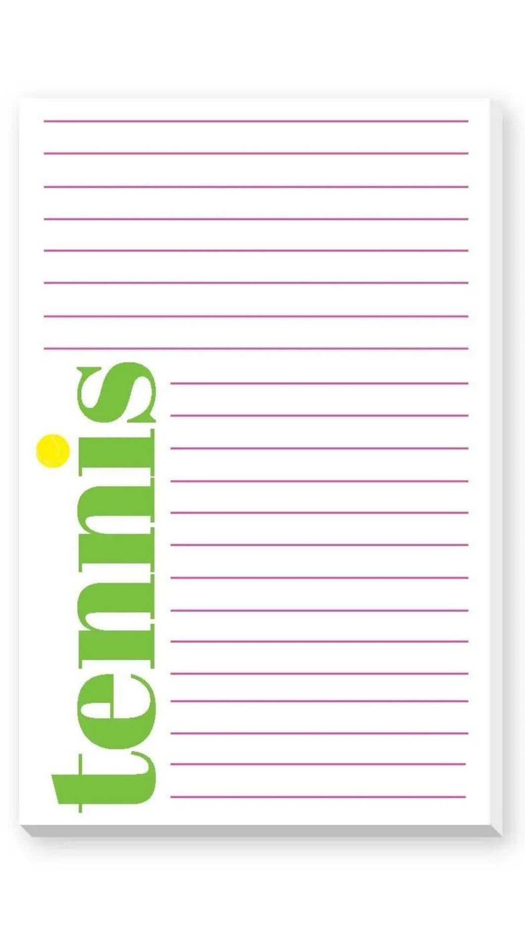 Tennis Lined Notepad