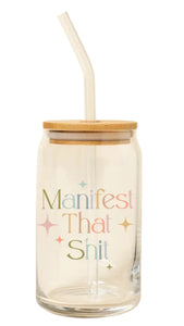 Manifest Can Glass with Lid