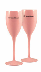 Pink Veuve Champagne Flute