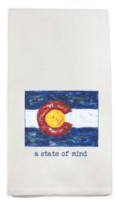 Colorado a State of Mind Flag Tea Towel