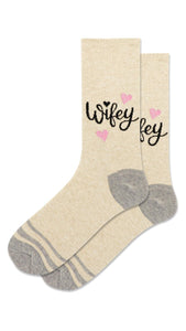 Cream Wifey Socks