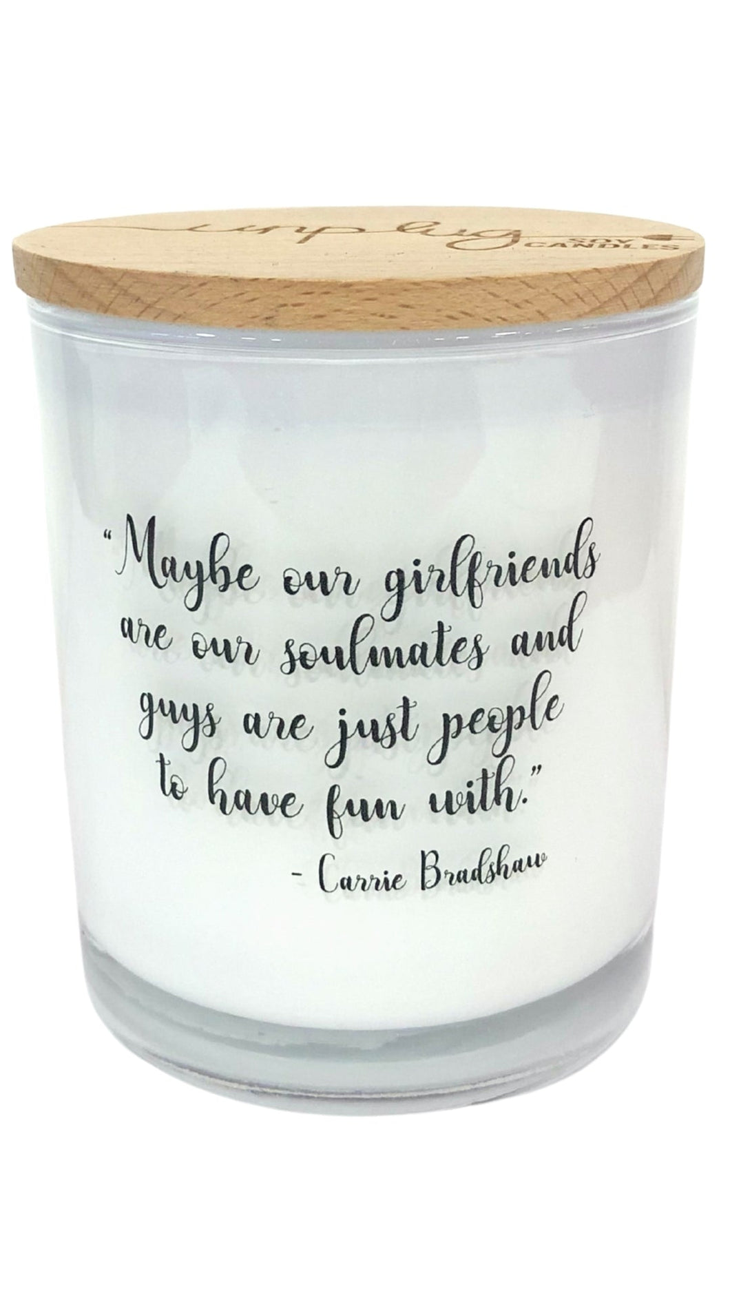 Carrie Bradshaw Quote Candle