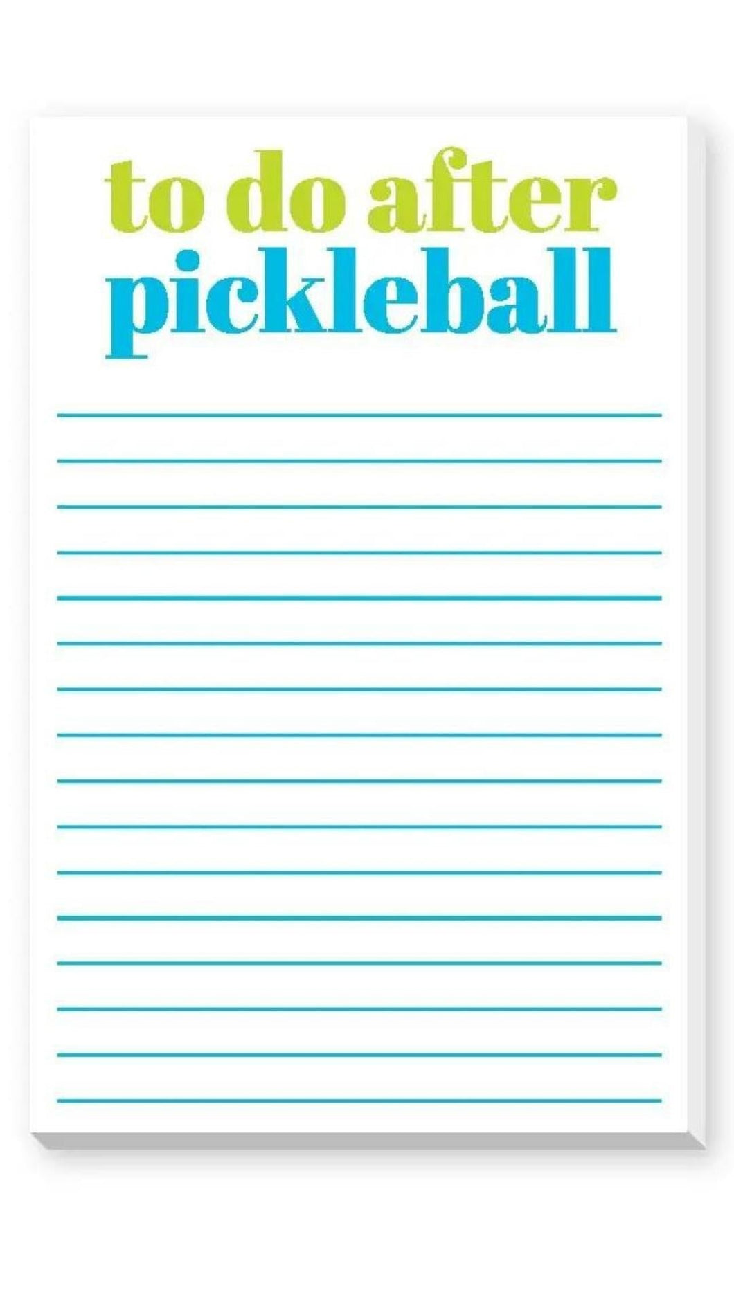 To Do After Pickleball Notepad