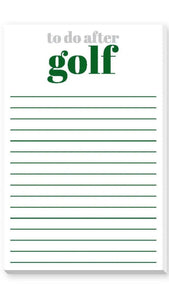 To Do After Golf Lined Notepad