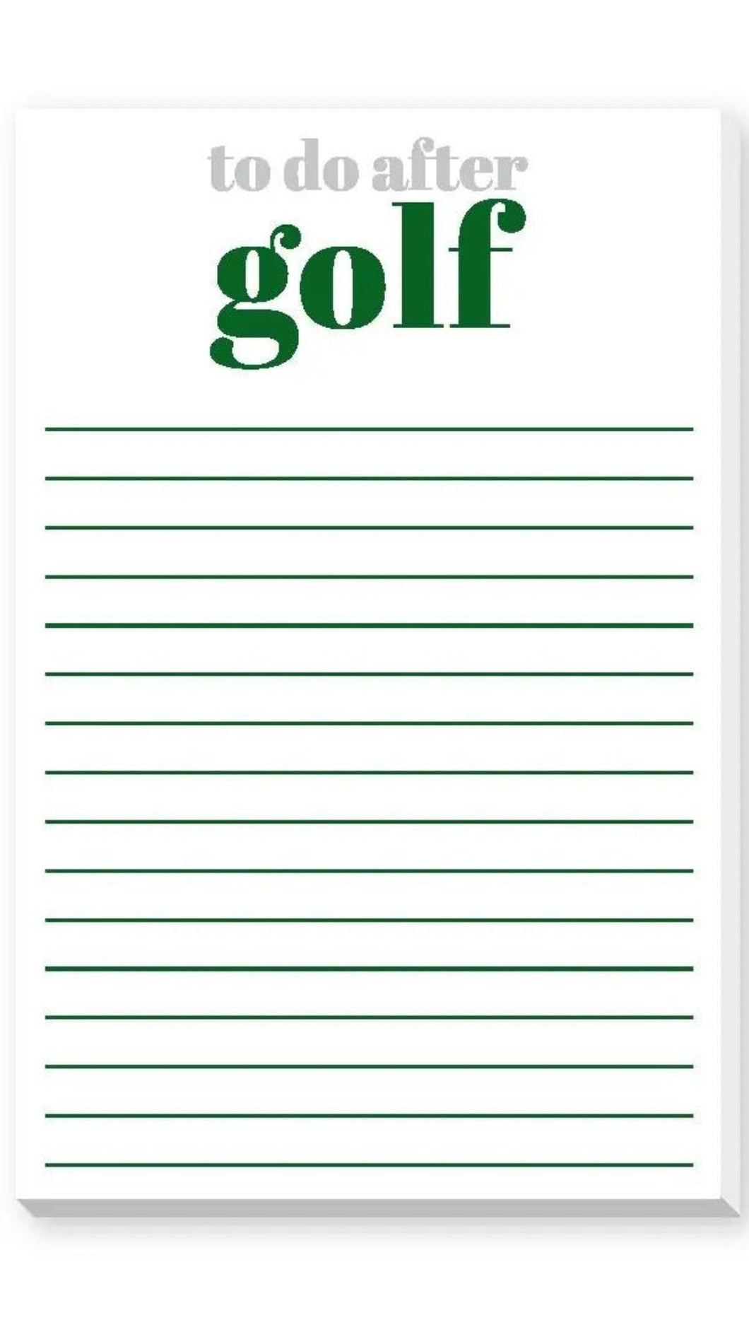 To Do After Golf Lined Notepad