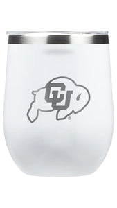 Corkcicle Stemless Wine Glass with Colorado Buffaloes Logo